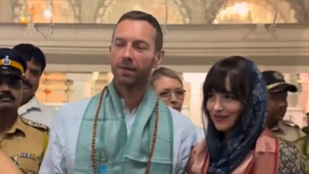 Chris Martin and Dakota Johnson